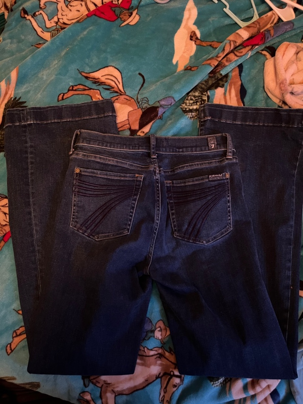 7 For All Mankind Women's Dark Blue Bootcut Jeans